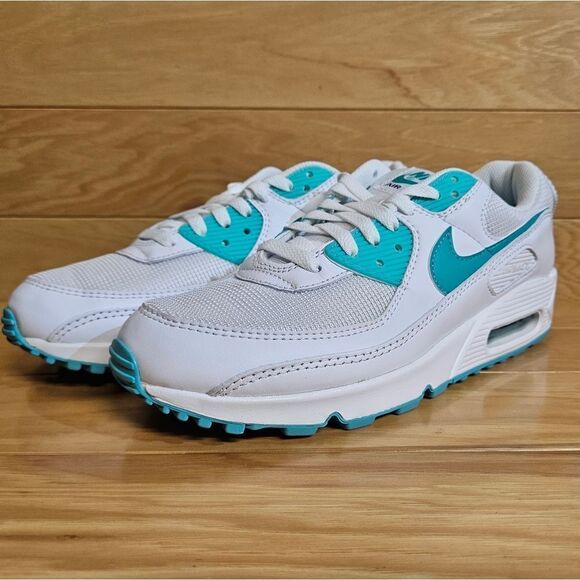 Nike Air Max 90 White Hyper Jade Black Size 8.5 Mens Shoe  display picture 3